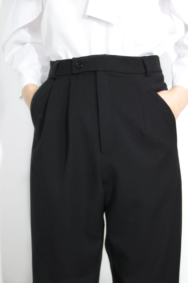 Black Unisex Asymmetric Trousers