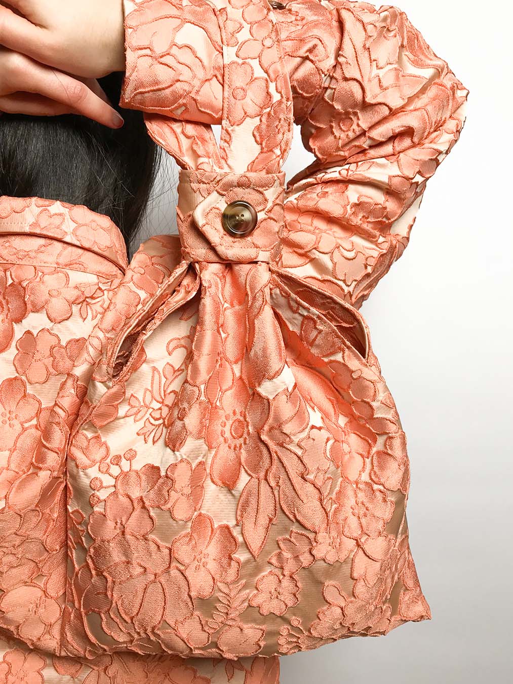 Orange Brocade Bag Unisex