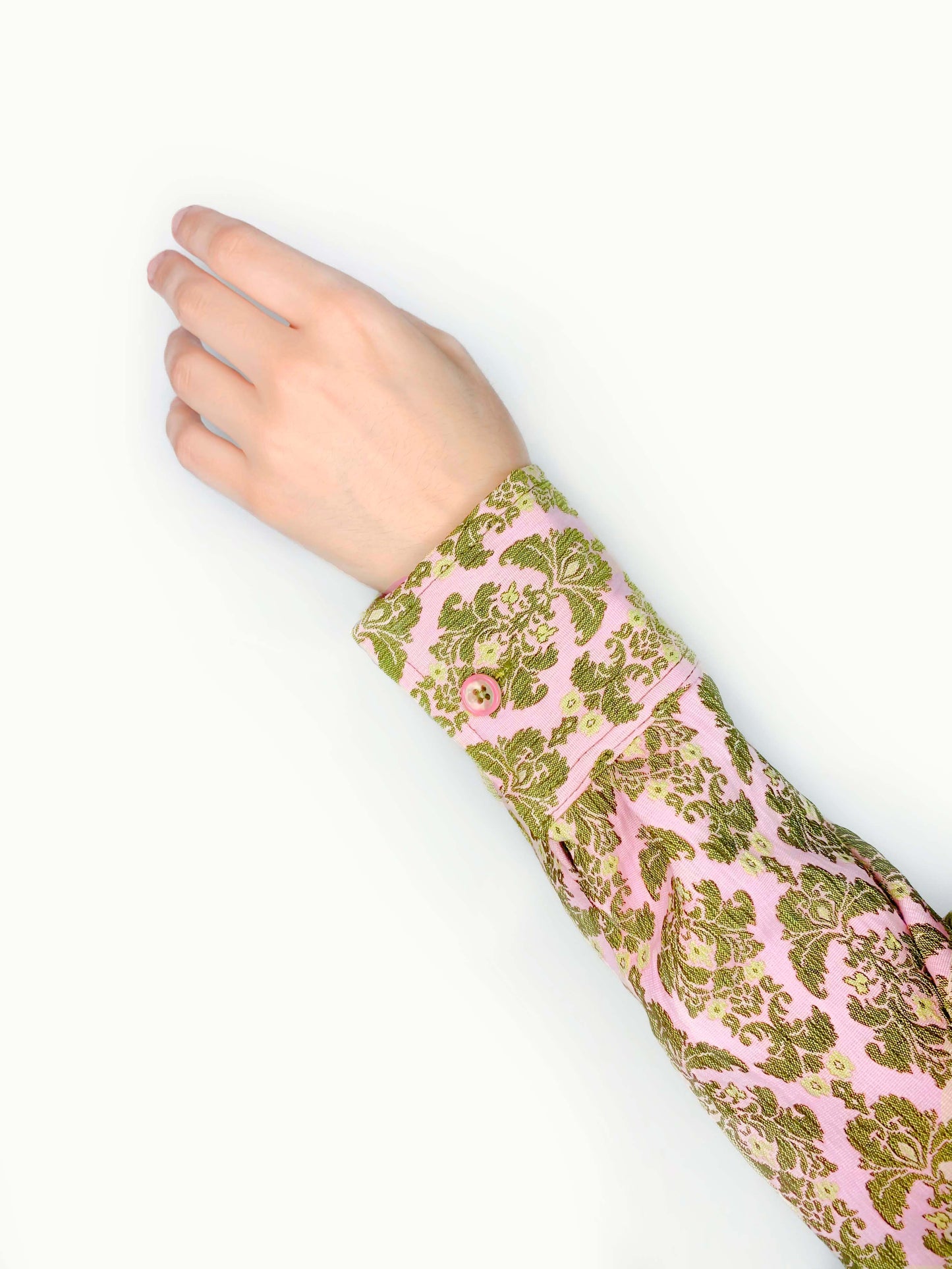 Smart Shirt Pink and Green With Three Collars Long Sleeve Unisex