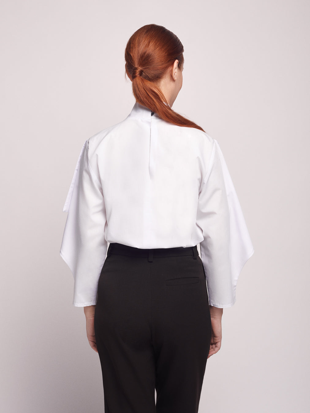 White Wing Shirt With Bow