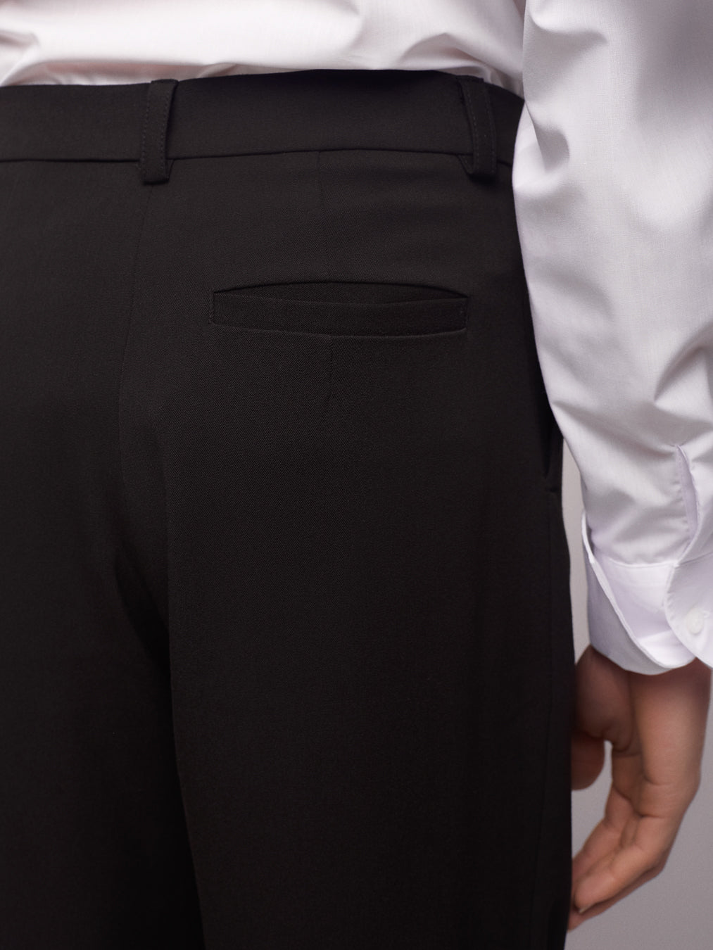 Black Unisex Asymmetric Trousers