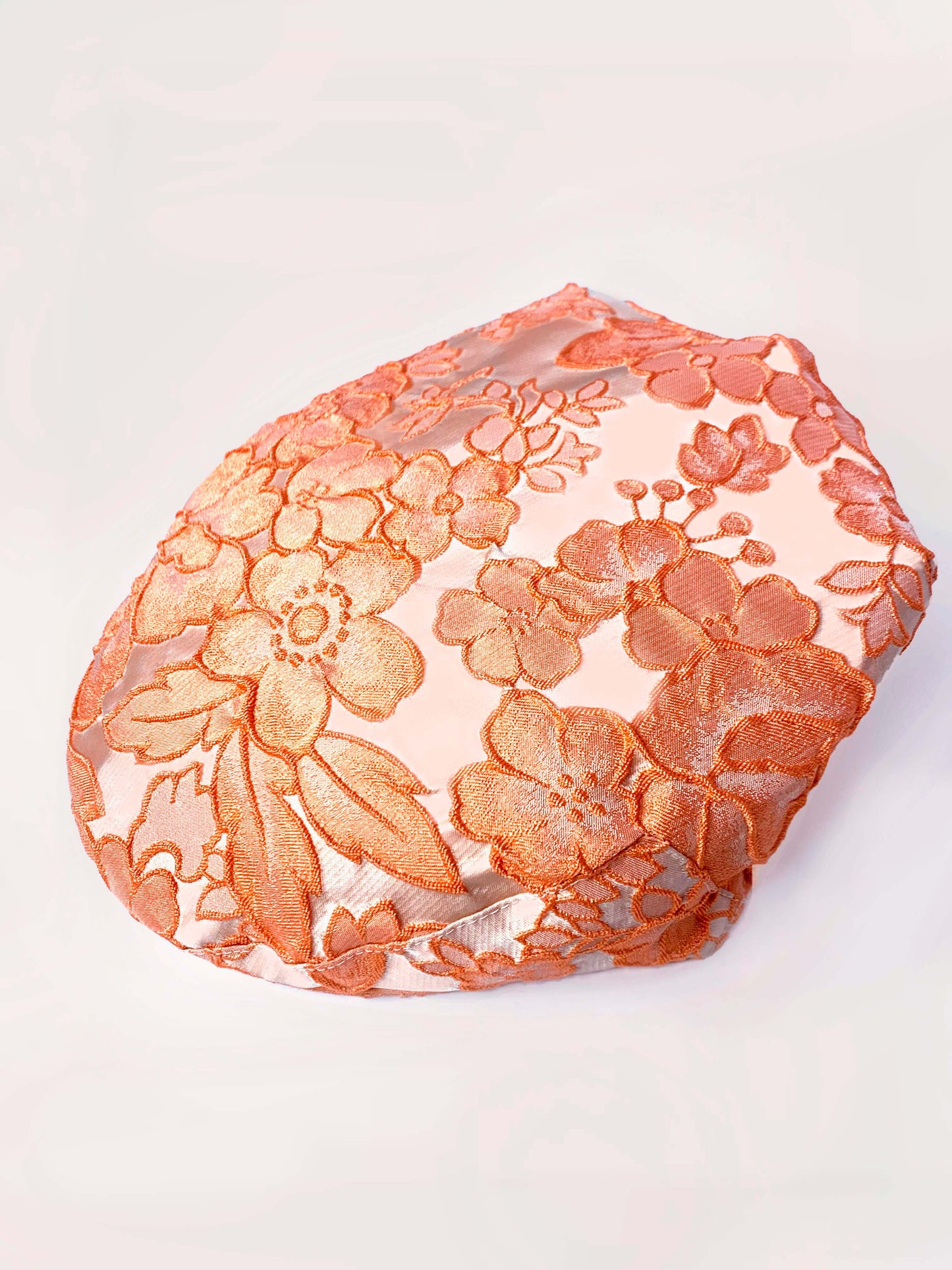 Classic Orange Brocade Cap Unisex